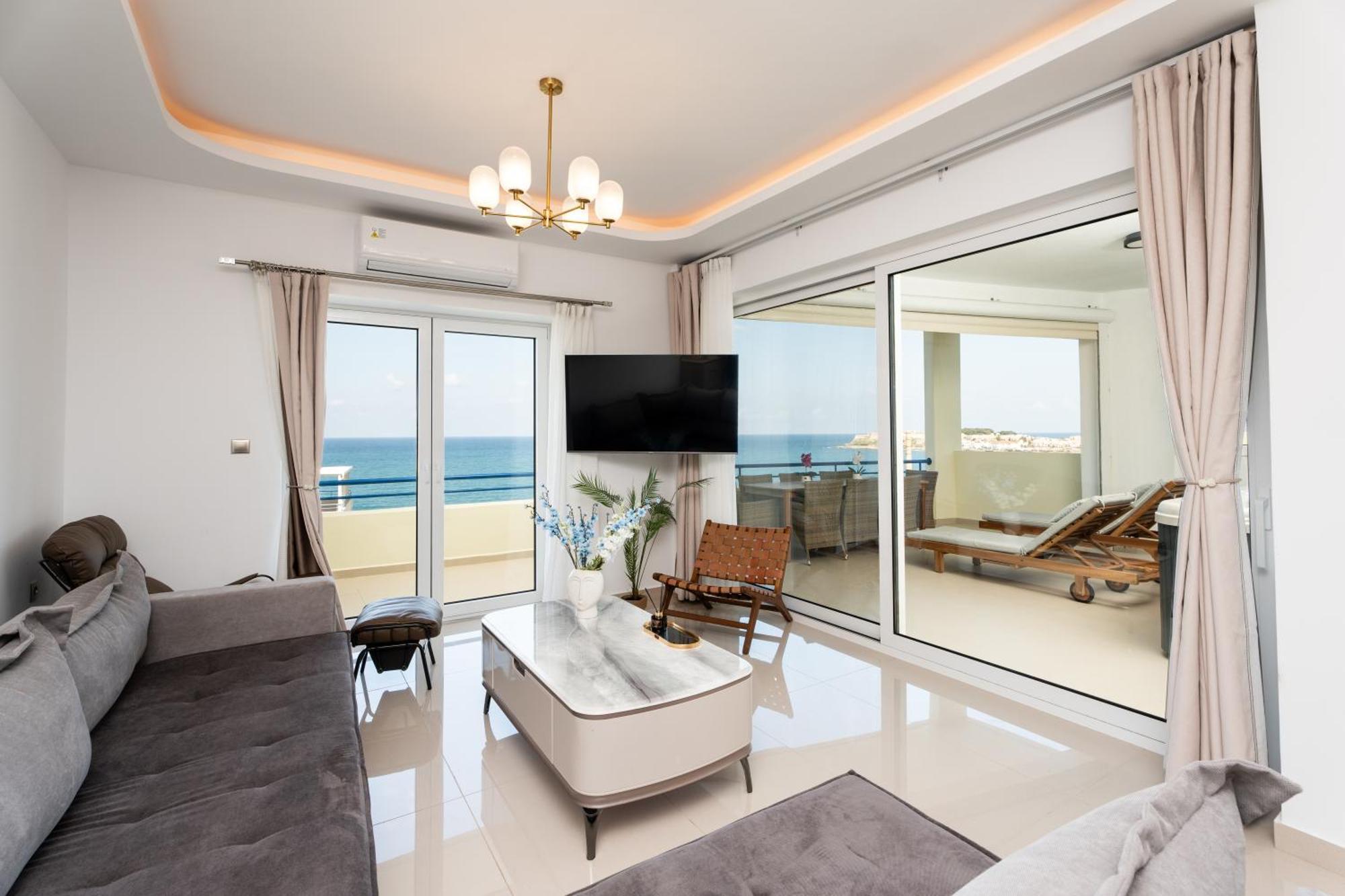 Secret View Apartment, With Private Jacuzzi Rethymno  Ngoại thất bức ảnh